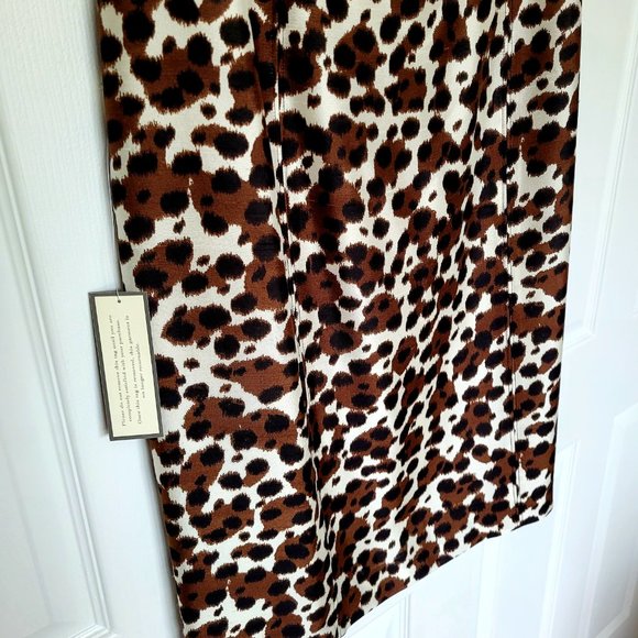 Ann Taylor Business Casual Women's Dress ~ Size 10 ~ Brown, Tan & Animal Print - Picture 4 of 8